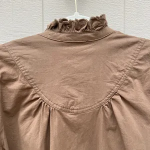Tuckernuck POMANDER PLACE Chestnut Brown Selena Blouse Puff Sleeve Size XL thumbnail 8