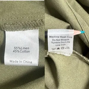 Tuckernuck Med Olive Steele Button Up Utility Blouse Shirt‎ Linen Blend Forest thumbnail 9