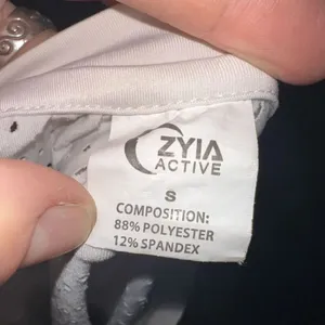 Zyia white perforated athletic sleeveless sporty shirt thumbnail 3