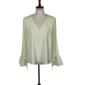 Black Swan Ivory Blouse Medium Long Sleeve NWT Romantic Cottagecore thumbnail 2
