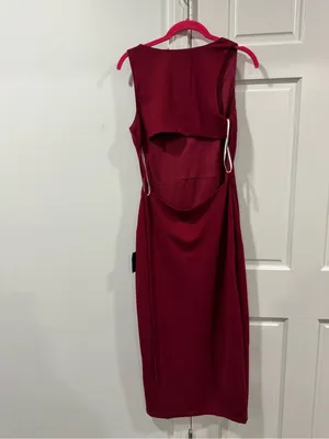 Lulu's Berry Red Sleeveless Midi Dress thumbnail 3