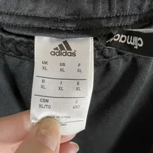 Adidas Climacool‎ Track Pants Womens Sz XL Black 3-Stripe Zip Ankle logo white thumbnail 5