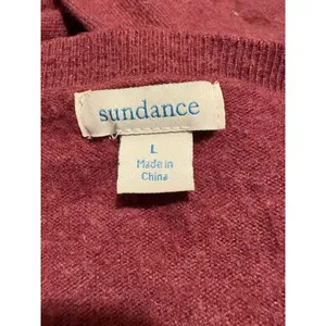 Sundance Sweater Burgundy‎ Llama Graphic Wool Blend Boho Warm Winter Large thumbnail 7