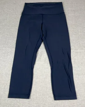 Lululemon Leggings Womens S Black High Rise Capri Yoga Pants Athletic Gym thumbnail 1