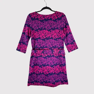 Lilly Pulitzer Womens Dress Pink Jonah Jacquard Mini Waist Tie Resort Medium thumbnail 3