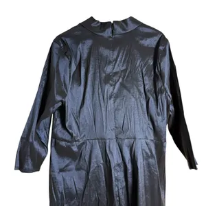 Marina Plus Size Navy Taffeta Surplice V-Neck 3/4 Sleeve Faux Wrap Dress 2X thumbnail 6