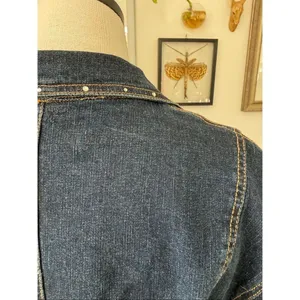 Lanie New York Women's Denim Rhinestone Blazer XL thumbnail 9