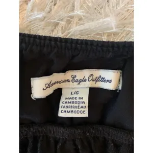 Y2k American Eagle Black Embroidered Halter Top Babydoll Sz Large Boho Festival thumbnail 5