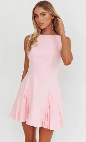 Selfie Leslie Accordion Pleat Mini Dress thumbnail 1