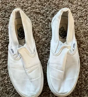 Vans White Slip-On Shoes thumbnail 1