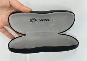 VTG Y2K Coastal Sunglasses Black Oval Frame Retro Aesthetic with Case thumbnail 6