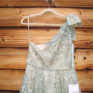 MAC DUGGAL Green Size 10 Embroidered Beaded Bow Formal Long Maxi Gown Dress thumbnail 16