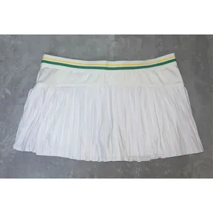 Women’s Stella McCartney Adidas Tiered Tennis Skort White 44 Green Yellow thumbnail 10