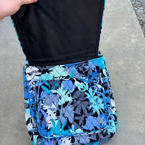 Vera Bradley Triple Zip Hipster Crossbody Bag in the retired Camofloral (blue/black/gray) pattern thumbnail 2