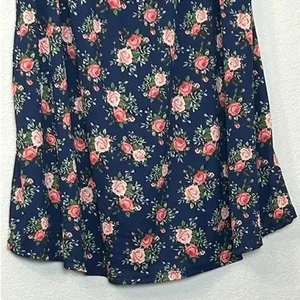 Anthropologie NAÏF Blue Floral Dress L‎ Off Shoulder Bell Sleeve Cottagecore thumbnail 6