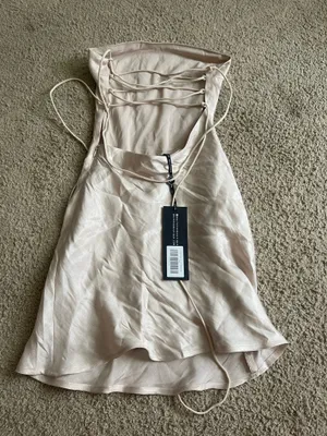 White Fox Boutique Crazy for You Mini Dress Pearl thumbnail 4