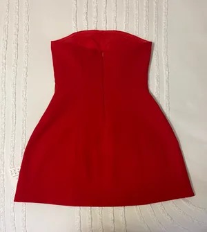 Strapless Mini Dress Red thumbnail 7