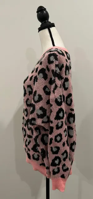 SheIn Curve Animal Print Sweater thumbnail 2