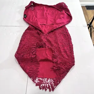 NWT Lulus‎ Right Sheer, Right Now Magenta Lace Bodycon Dress MEDIUM thumbnail 7