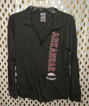 Arkansas razorbacks long sleeve quarter zip shirt size XL thumbnail 1