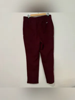 Figs Yola High Waisted Pant in Burgundy L Tall thumbnail 5