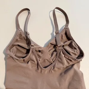 Seamless Adjustable Strap Shapewear Thong Bodysuit Stretch Tan Size Small Medium thumbnail 5