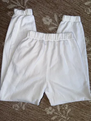 Hollister White Elastic-Waist Jogger Pants thumbnail 4
