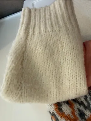 Aerie Fair Isle Nordic‎ Chunky Knit Sweater Cream Small Cozy Oversized thumbnail 6