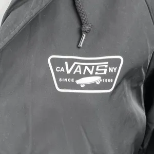 Vans Torrey Women's Black Button Hooded Hoodie Windbreaker Rain Coat Jacket S thumbnail 4