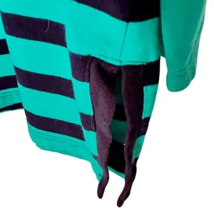 Diane Gilman DG2 Striped Long Sleeve Blue/Green W Gold Zipper Shoulder Accent XL thumbnail 5