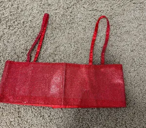 SheIn Red sparkly top thumbnail 1