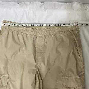 Uniqlo,Women’s ,Cream, Long, Cargo Pants With Elastic Ankle.Size-Large. thumbnail 3
