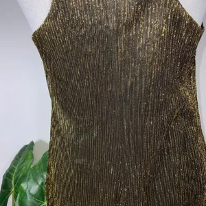 Honey Punch Spaghetti Strap Black & Gold Metallic Romper Small thumbnail 4