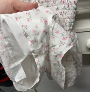 Altar'd State Romper Floral White XS thumbnail 5