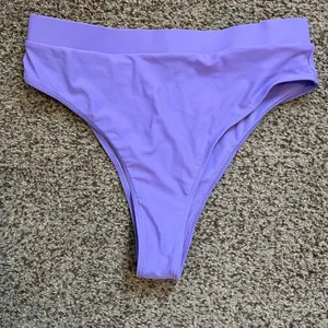 High waisted cheeky cut bikini bottoms Purple Size L thumbnail 1