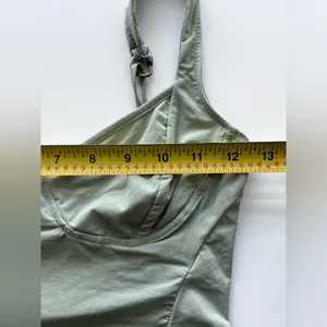 Free People Intimately Mellow mood crop top corset Green Tee Leaves XS thumbnail 5