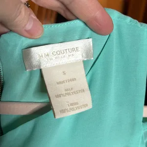 MM Couture by Miss Me Seafoam Green Cold Shoulder Pleated Sleeve Top Size Small thumbnail 2