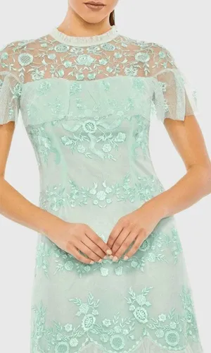 Mac Duggal  Embroidered Ruffled Cap Sleeve size 8. $298 thumbnail 3