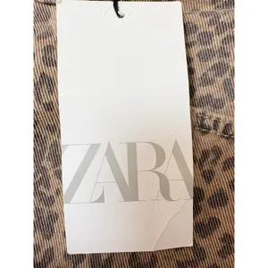 Zara NWT‎ Leopard Print Denim Mini Skirt Brown Tan Animal Print Size M thumbnail 7