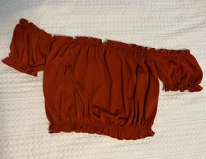 Forever 21 Off-The-Shoulder Crop Top thumbnail 1