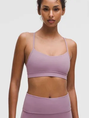Lululemon Flow Y Sports Bra Nulu Lavender Lux dusty rose blush strappy workout thumbnail 5