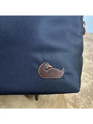 Dooney & Bourke Black Nylon Small Shoulder Bag Duck Logo Y2K Purse thumbnail 3