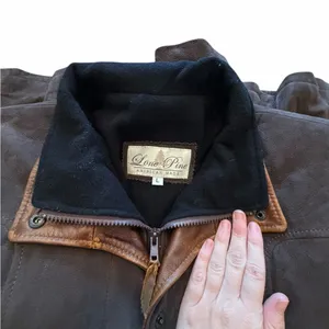 Women's Lone Pine 100% Leather Suede Lambskin Brown Field Jacket Coat Made USA thumbnail 9
