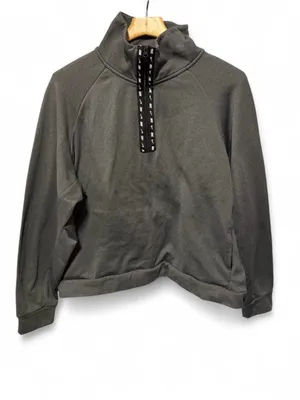 Nike Therma-Fit 1/2 zip cropped Pullover sweatshirt Gray size large thumbnail 2