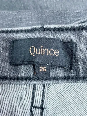 Quince Bella Stretch Relaxed Straight Jeans Sz 26 Stonewashed Grey NWT High Rise thumbnail 12