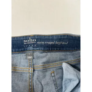 Soho Curvy Cropped Boyfriend Jeans Womens Distressed Size 8 thumbnail 5
