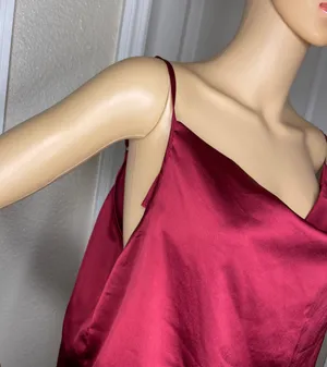 BIZwear Cowl Neck Cami Top Dark Red Size 2XL thumbnail 3