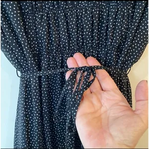 EMMA & MICHELE Black & White Polka Dot sleeveless above knee dress Size 8P retro thumbnail 5