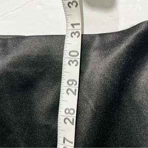 White House Black Market Black Satin Strapless Pleated Mini Dress Size 2 thumbnail 8