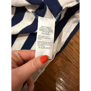 J.Crew navy striped boatneck relaxed shirt size M thumbnail 6